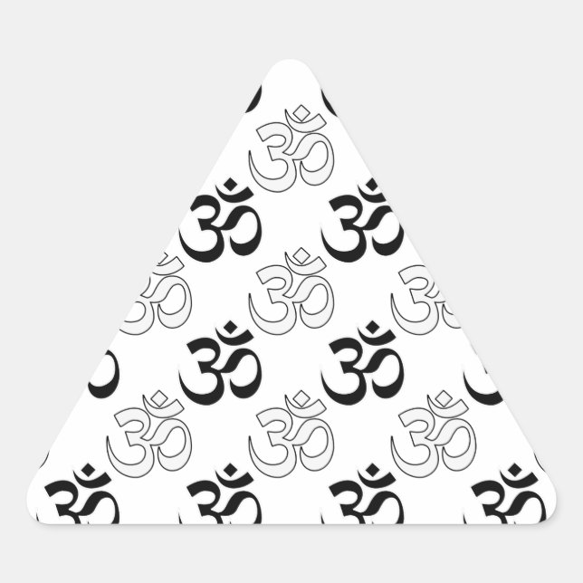Om, Om-Symbol Dreieckiger Aufkleber (Vorderseite)