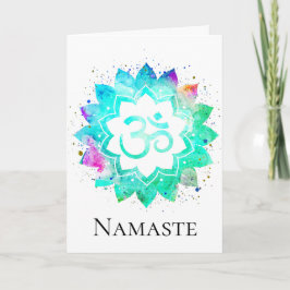 *~* OM-OM Symbol-Lotos-Blumemandala-neues Alter Karte