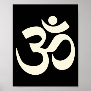 Om Omkar Aum Symbol Grafik Spirituelle Yoga Medita Poster