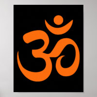 Om Omkar Aum Symbol Orange Grafik Spirituelles Yog