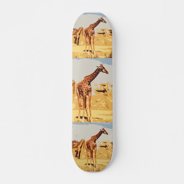 OM - Phantastische Giraffe-Skateboard Skateboard (Vorne)