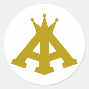 OM real Runder Aufkleber