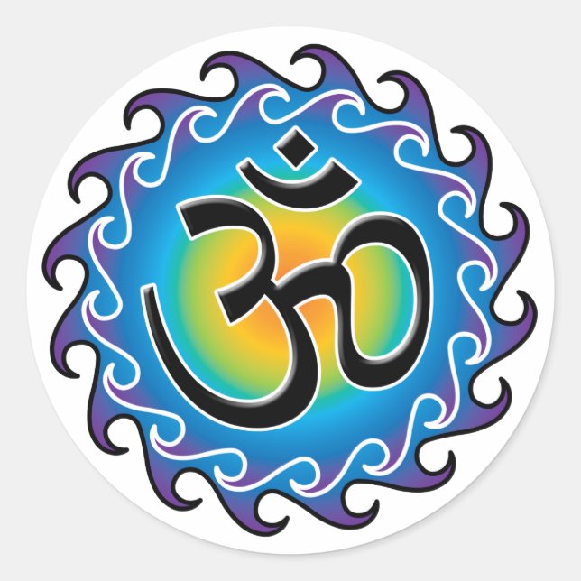 Om Runder Aufkleber (Vorderseite)