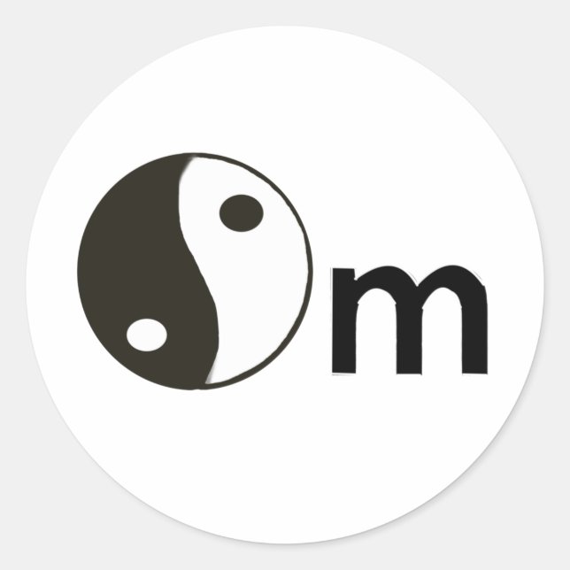 Om Runder Aufkleber (Vorderseite)