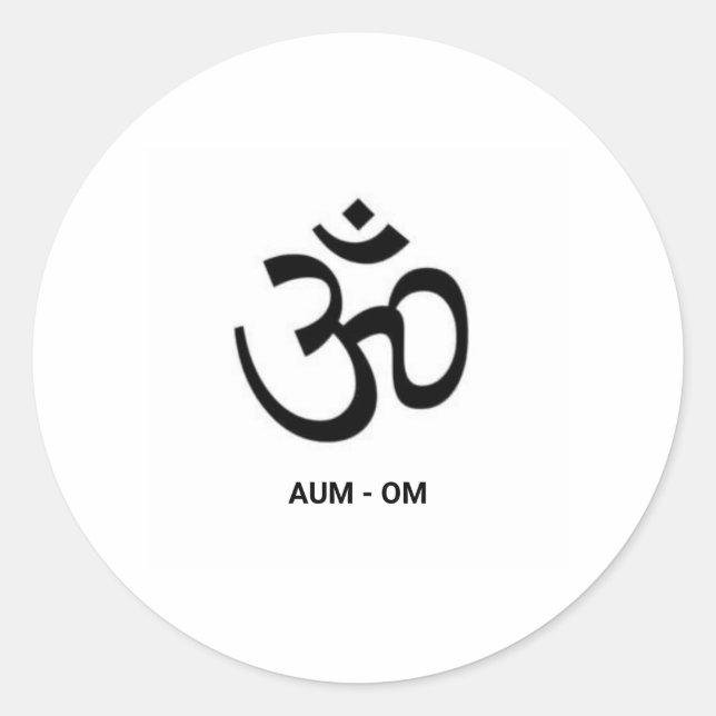 OM RUNDER AUFKLEBER (Vorderseite)
