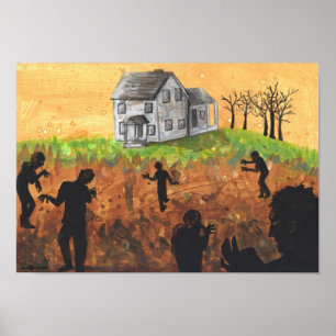 Om schlechte Annäherung Zombie + Bauernhofposter Poster