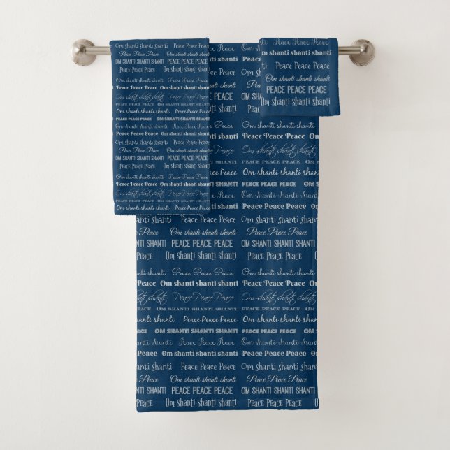 Om Shanti, Peace Badhandtuch Set (Insitu)