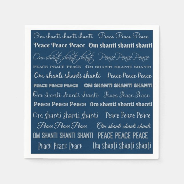 Om Shanti, Peace Serviette (Vorderseite)