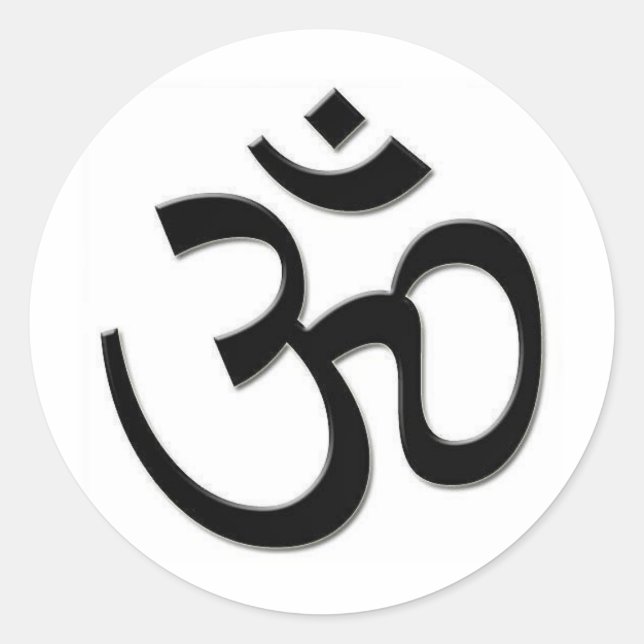 OM SHANTI RUNDER AUFKLEBER (Vorderseite)