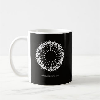 Om Shanti Shanti Shanti Minimalistische Meditation Kaffeetasse