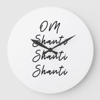 Om shanti shanti shanti shanti camiseta con mantra große wanduhr