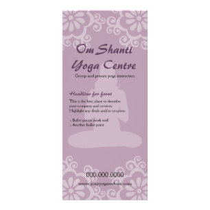 Om Shanti Yoga Rack Card Werbekarte
