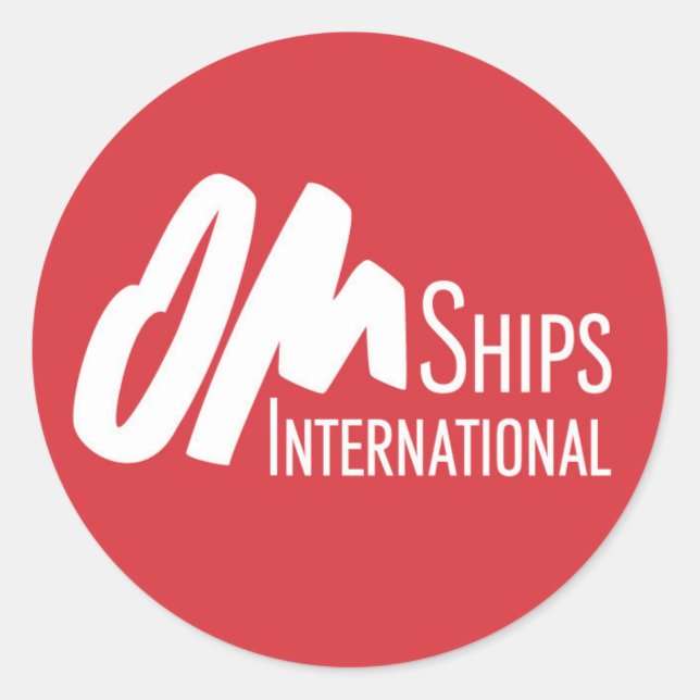 OM Ships-Logo Runder Aufkleber (Vorderseite)