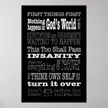 OM Slogans & Redewendungen 1 Poster