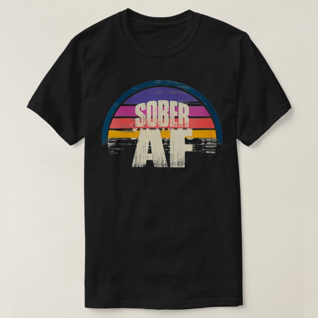 Om Sober AF Erholung Sobriety VNeck T-Shirt (Design vorne)