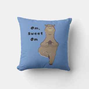 Om, Sweet Om - Funny Lama Yoga Pun Kissen