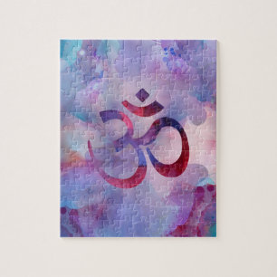 OM-Symbol-Aquarell-Purpur Puzzle