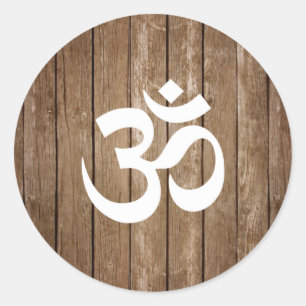 Om-Symbol-Aufkleber Runder Aufkleber