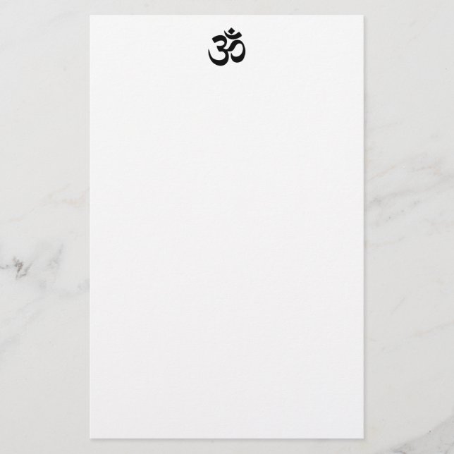 OM-Symbol-Briefpapier Briefpapier (Vorderseite)
