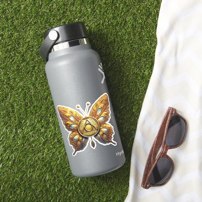 OM Symbol Butterfly Unity Service Erholung Aufkleber (HydroFlask Insitu)