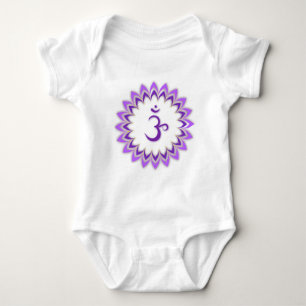 Om Symbol / Crown Chakra Baby Strampler