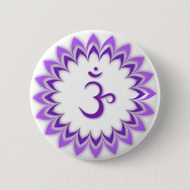Om Symbol / Crown Chakra Button (Vorderseite)