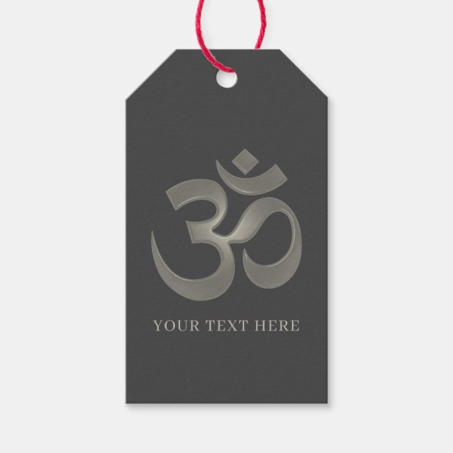 Om Symbol Geschenkanhänger (Vorderseite)