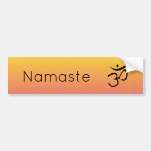 Om Symbol Gold Namaste Bumper Sticker Autoaufkleber