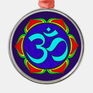 OM-Symbol heilige Buddhismusreligion Silbernes Ornament