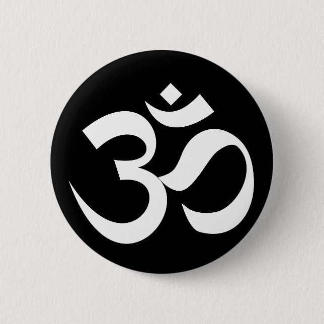 om Symbol heiligen Buddhismus Religion Zen Yoga Button (Vorderseite)