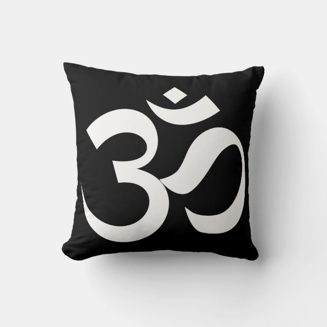 om Symbol heiligen Buddhismus Religion Zen Yoga Kissen (Vorderseite)