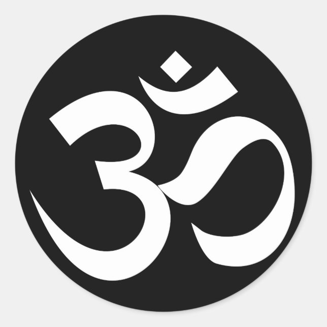 om Symbol heiligen Buddhismus Religion Zen Yoga Runder Aufkleber (Vorderseite)