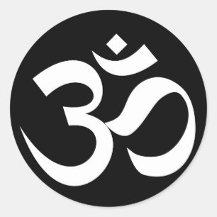 om Symbol heiligen Buddhismus Religion zen Yoga Runder Aufkleber