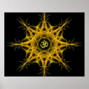 Om-Symbol in Sacred Geometry - Om Poster