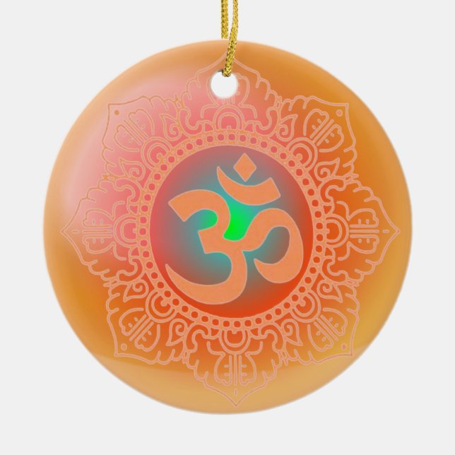 OM Symbol Keramik Ornament (Vorne)