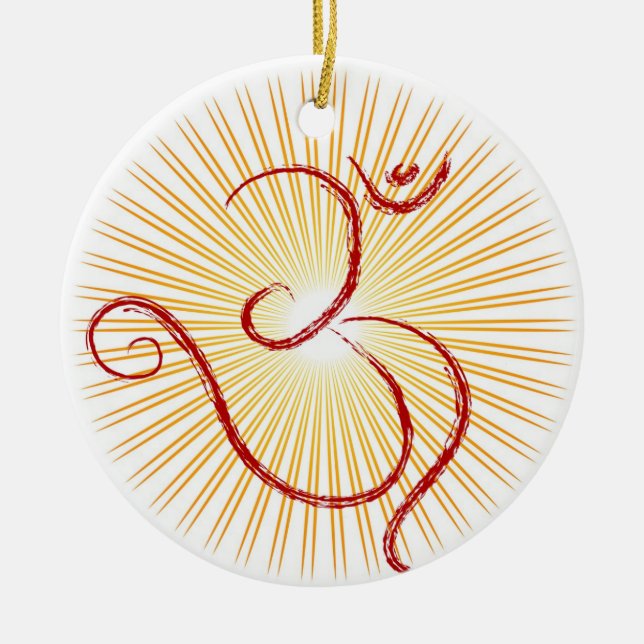 OM-Symbol Keramik Ornament (Vorne)