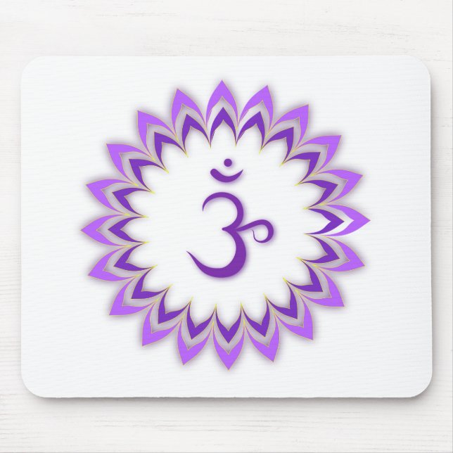 OM-Symbol/Krone Chakra Mousepad (Vorne)