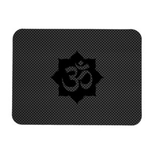 OM Symbol Lotus Spiritualität Yoga Carbon Style Magnet