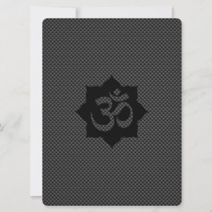OM Symbol Lotus Spiritualität Yoga in Carbon Fibre