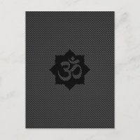 OM Symbol Lotus Spiritualität Yoga in Carbon Fibre