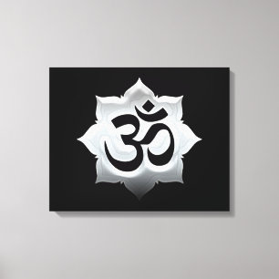 OM Symbol Lotus Spiritualität Yoga Leinwanddruck