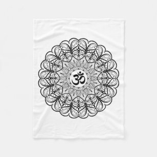 OM-Symbol-Mandala-Decke Fleecedecke