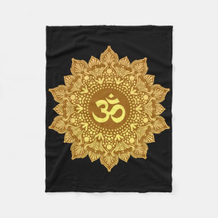 Om Symbol Mandala Heilige Geometrie Zen Yoga Medit Fleecedecke