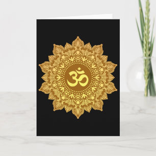 Om-Symbol Mandala Heilige Geometrie Zen Yoga Medit Karte
