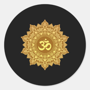 Om Symbol Mandala Heilige Geometrie Zen Yoga Medit Runder Aufkleber
