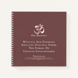 Om Symbol Meditation Spirituelles Zitat Zeitschrif Notizbuch