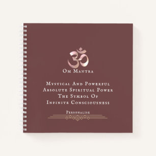 Om Symbol Meditation Spirituelles Zitat Zeitschrif Notizbuch