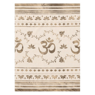 OM-Symbol-Ornament - Pastellgold Tischdecke