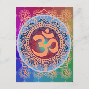 OM Symbol Postkarte