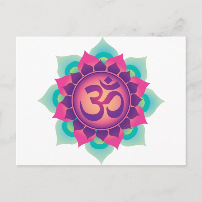 Om Symbol Postkarte (Vorderseite)